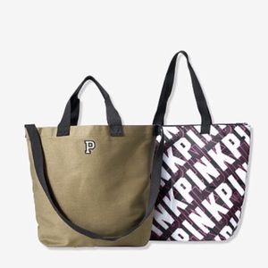 PINK VS 2-in-1 Tote Bag and Insulated Cooler Set